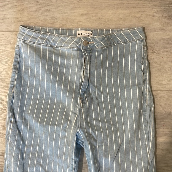 Striped Bell Bottom Jeans - Picture 5 of 10